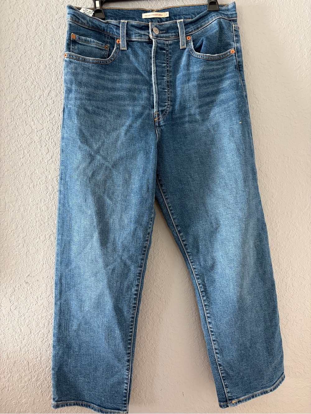 Levi's Ribcage Jeans - Blue Denim - Picture 3 of 5